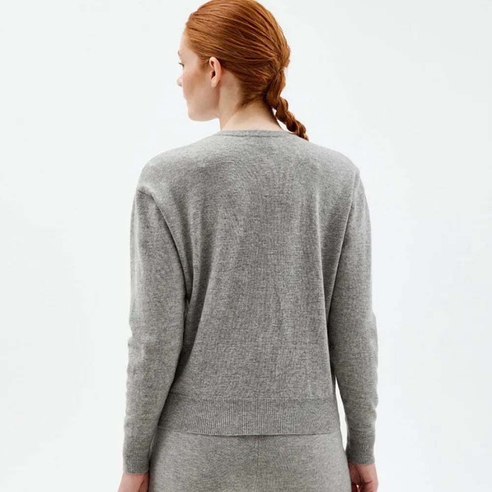 Pierre Robert Overdeler|Gensere-Cardigan Grey Melange