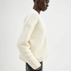 Pierre Robert Overdeler|Loungewear-Cardigan Med Struktur Ivory