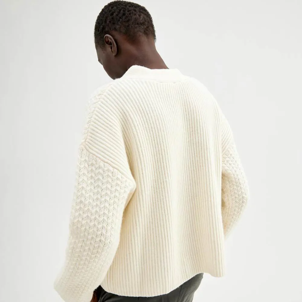 Pierre Robert Overdeler|Loungewear-Cardigan Med Struktur Ivory