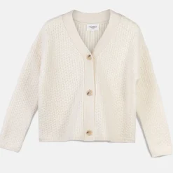 Pierre Robert Overdeler|Loungewear-Cardigan Med Struktur Ivory