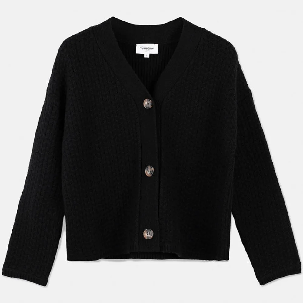 Pierre Robert Overdeler|Gensere-Cardigan Med Struktur Black