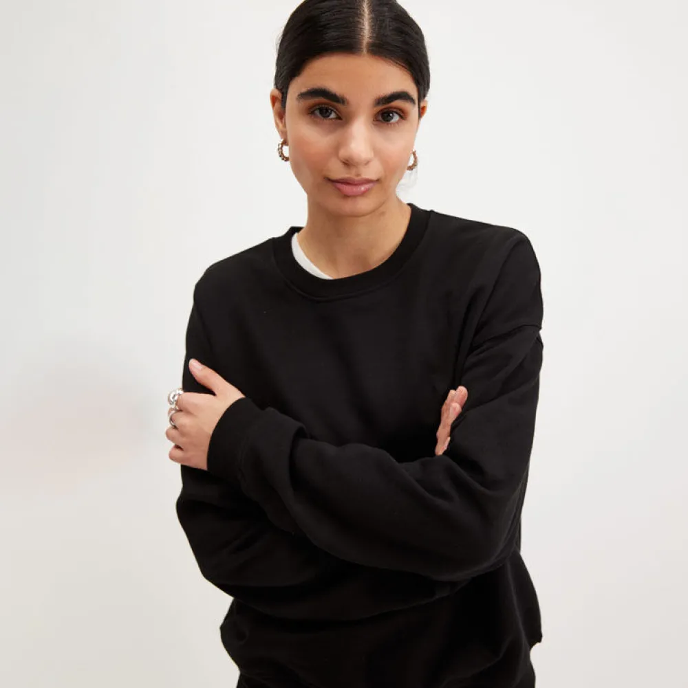 Pierre Robert Gensere|Loungewear-Crewneck Genser Bomull Black