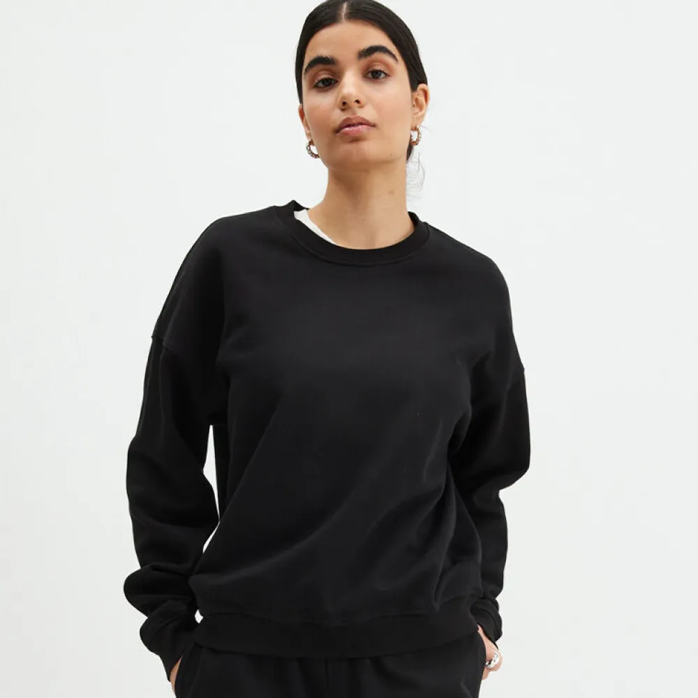 Pierre Robert Gensere|Loungewear-Crewneck Genser Bomull Black