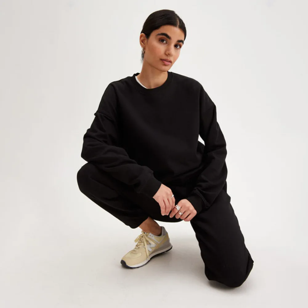 Pierre Robert Gensere|Loungewear-Crewneck Genser Bomull Black