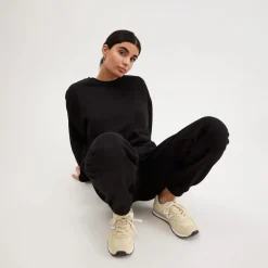 Pierre Robert Gensere|Loungewear-Crewneck Genser Bomull Black