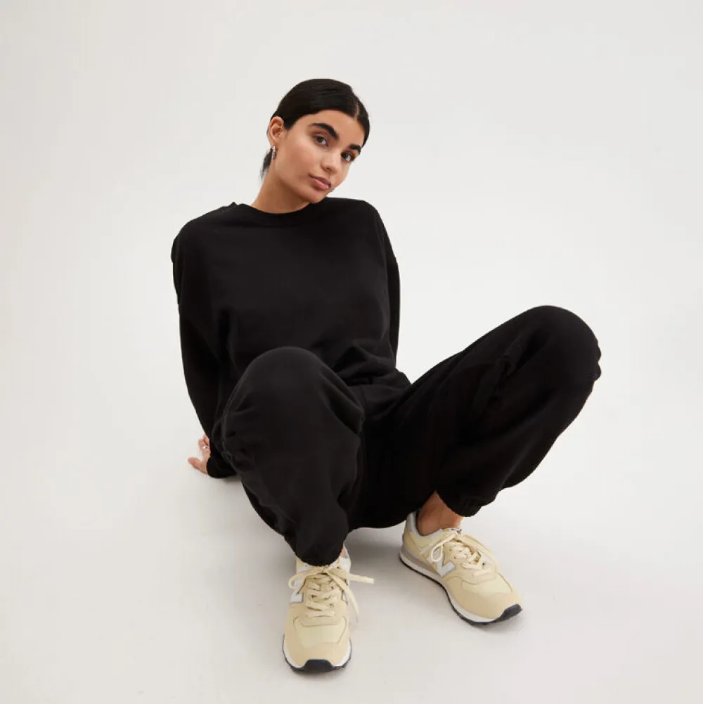 Pierre Robert Gensere|Loungewear-Crewneck Genser Bomull Black