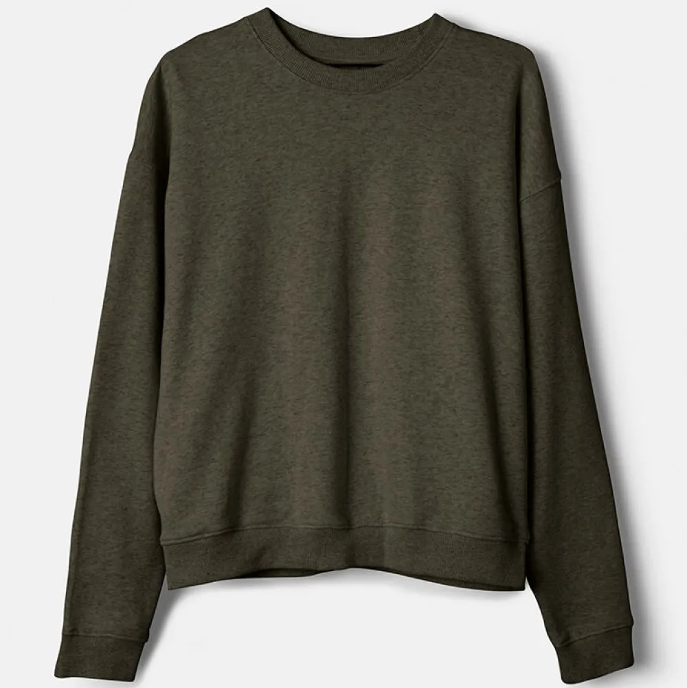 Pierre Robert Gensere|Loungewear-Crewneck Genser Bomull Green Melange