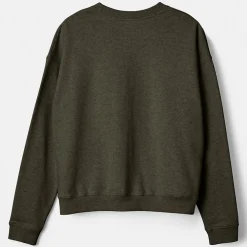 Pierre Robert Gensere|Loungewear-Crewneck Genser Bomull Green Melange