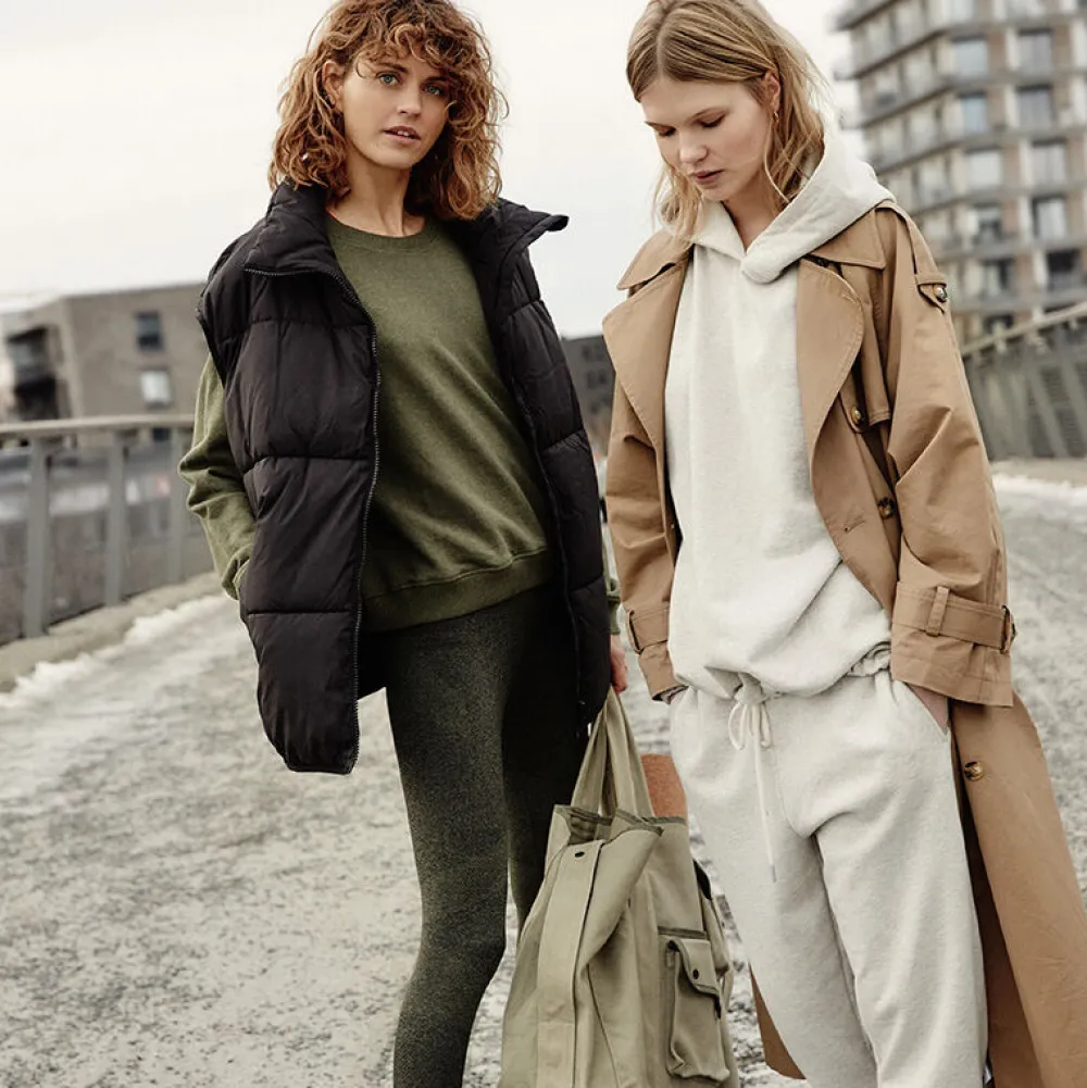 Pierre Robert Gensere|Loungewear-Crewneck Genser Bomull Green Melange