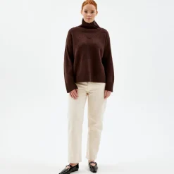 Pierre Robert Overdeler|Sommerull-Genser Med Omslagskrage Coffee