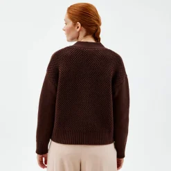 Pierre Robert Overdeler|Gensere-Heavy-knit Cardigan Coffee