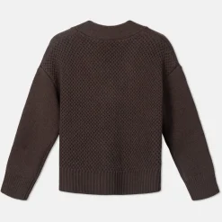 Pierre Robert Overdeler|Gensere-Heavy-knit Cardigan Coffee
