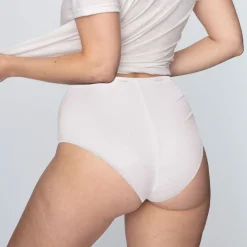 Pierre Robert Truser-High Waist Bomull Klassisk Truse White