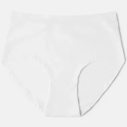 Pierre Robert Truser-High Waist Truse Bomull, Uten Strammende Strikk X3 White