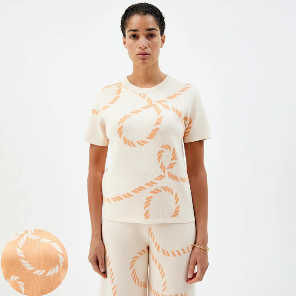 Pierre Robert T-Skjorter|Loungewear-Kortermet Genser Apricot/Ecru