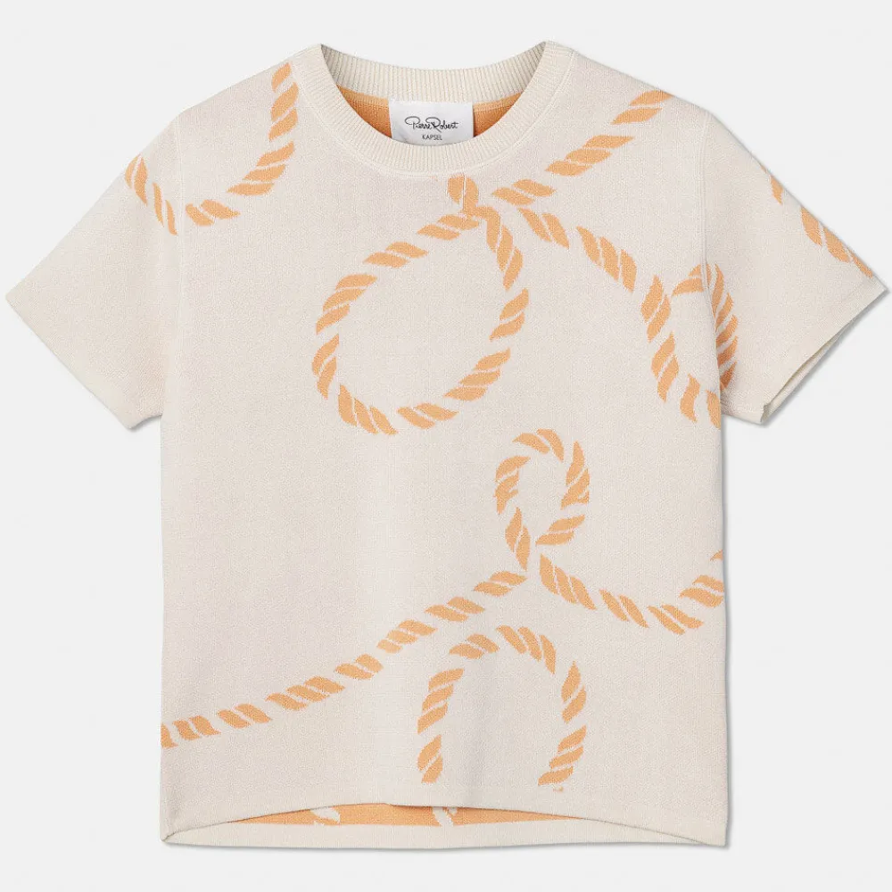 Pierre Robert T-Skjorter|Loungewear-Kortermet Genser Apricot/Ecru