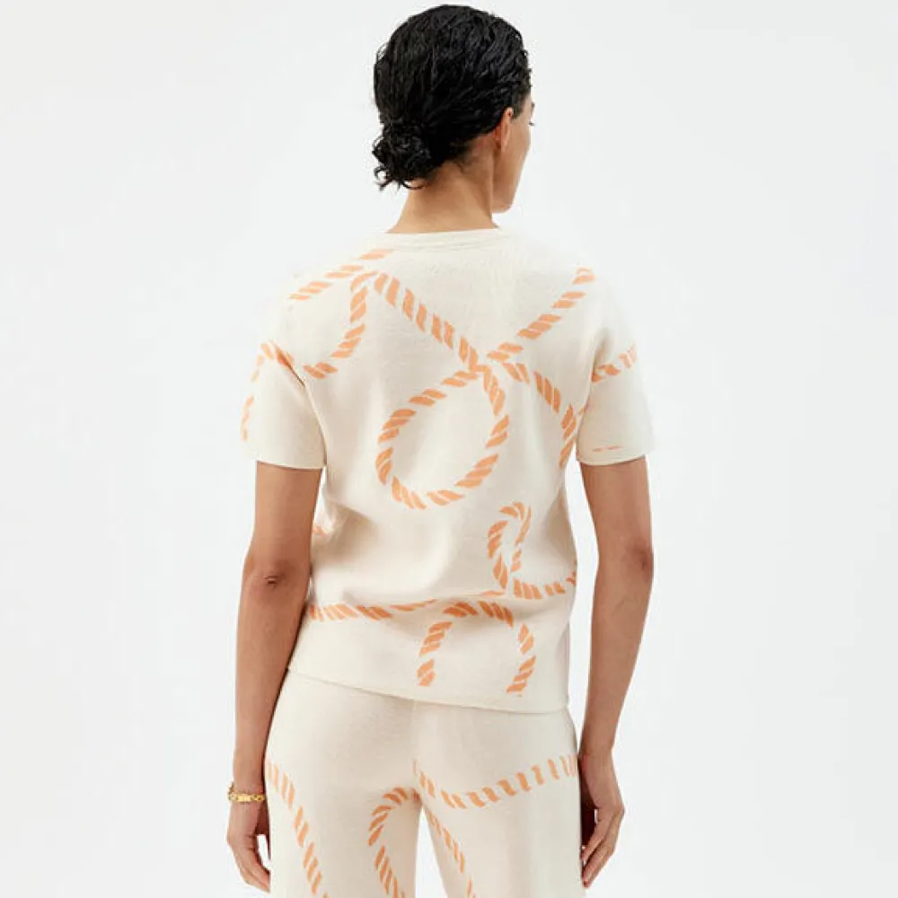 Pierre Robert T-Skjorter|Loungewear-Kortermet Genser Apricot/Ecru