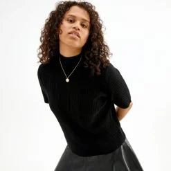 Pierre Robert Overdeler|Sommerull-Kortermet Genser I Ull Black