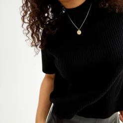 Pierre Robert Overdeler|Sommerull-Kortermet Genser I Ull Black