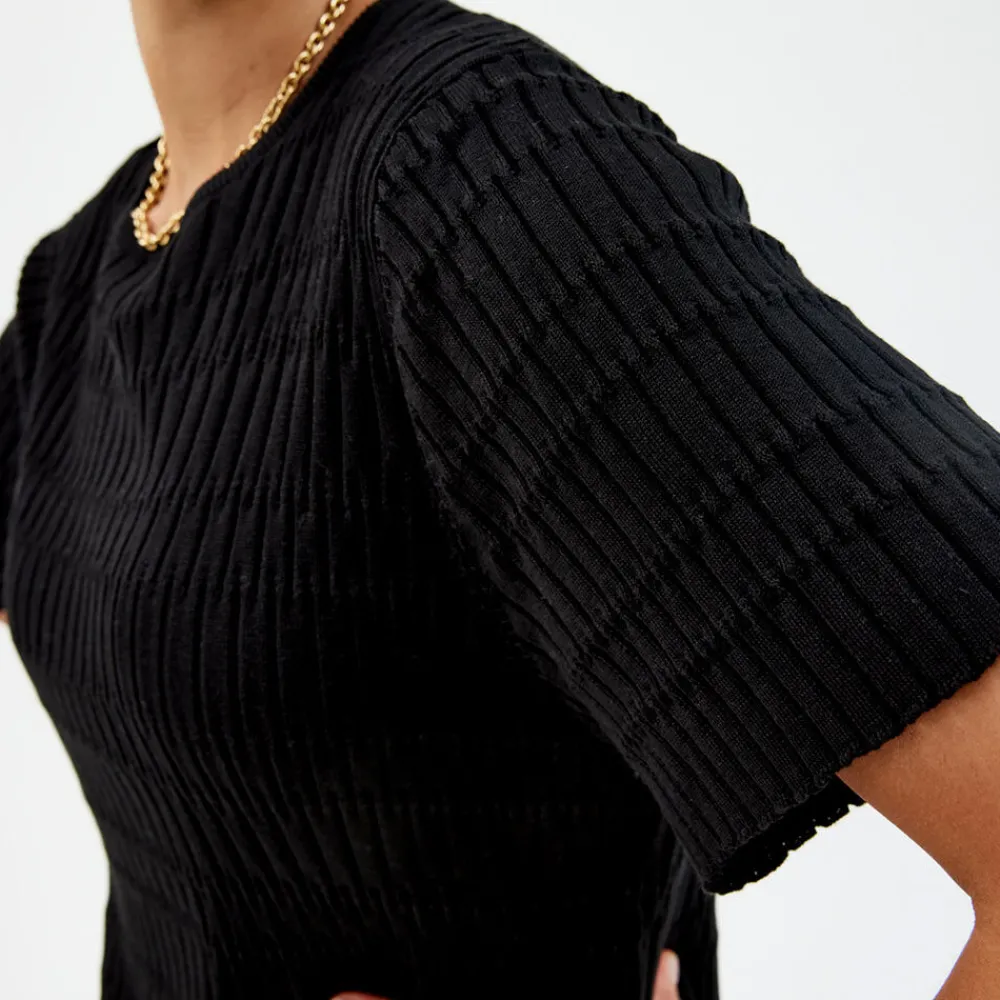 Pierre Robert Kjoler Og Skjørt|Loungewear-Kortermet Kjole Black