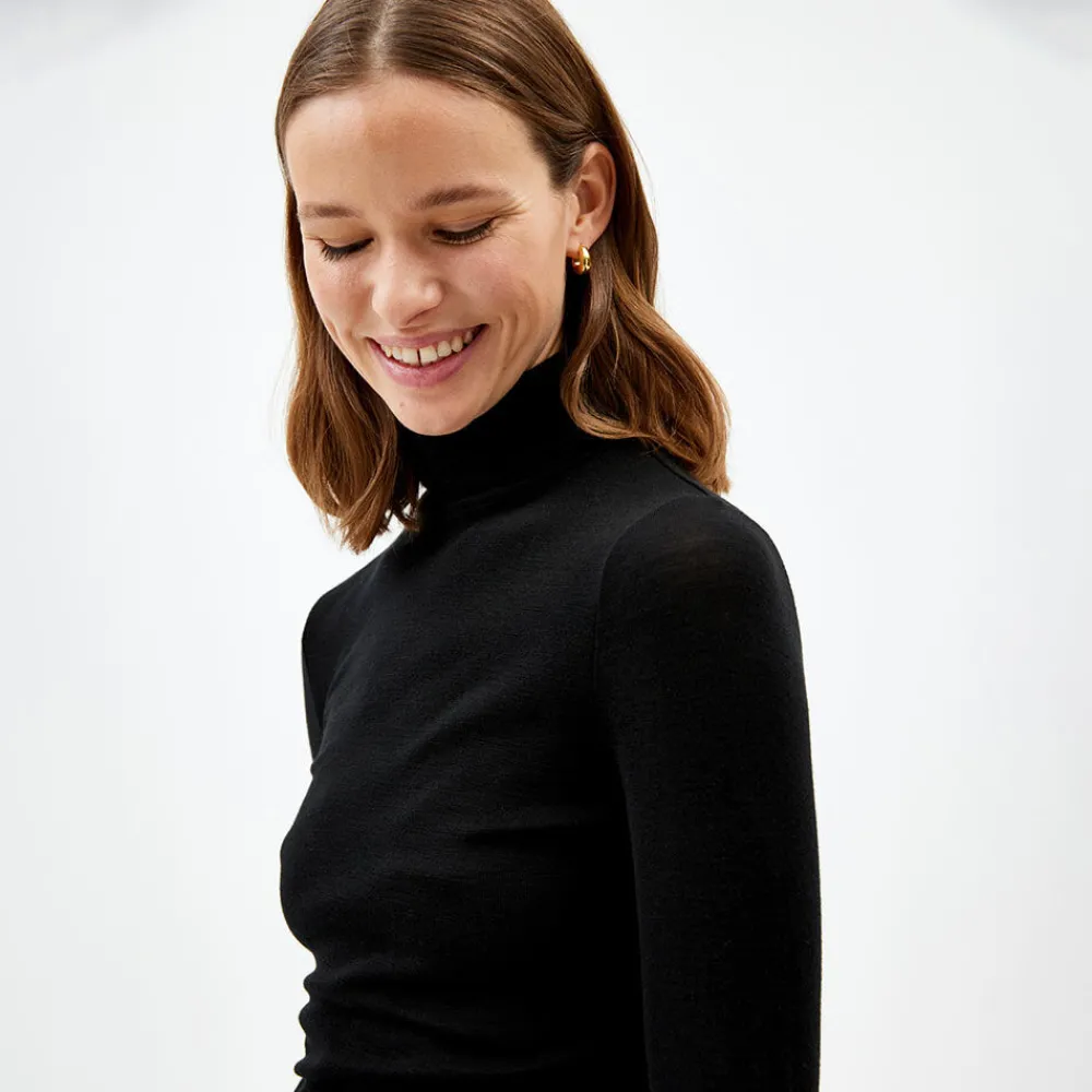 Pierre Robert Overdeler|Gensere-Pologenser Ull Jet Black