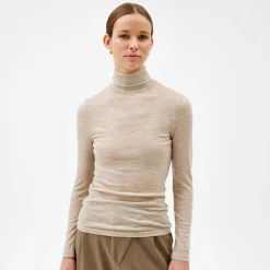 Pierre Robert Overdeler|Gensere-Pologenser Ull Stone Beige