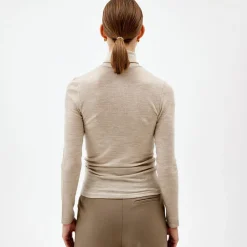 Pierre Robert Overdeler|Gensere-Pologenser Ull Stone Beige