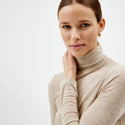 Pierre Robert Overdeler|Gensere-Pologenser Ull Stone Beige