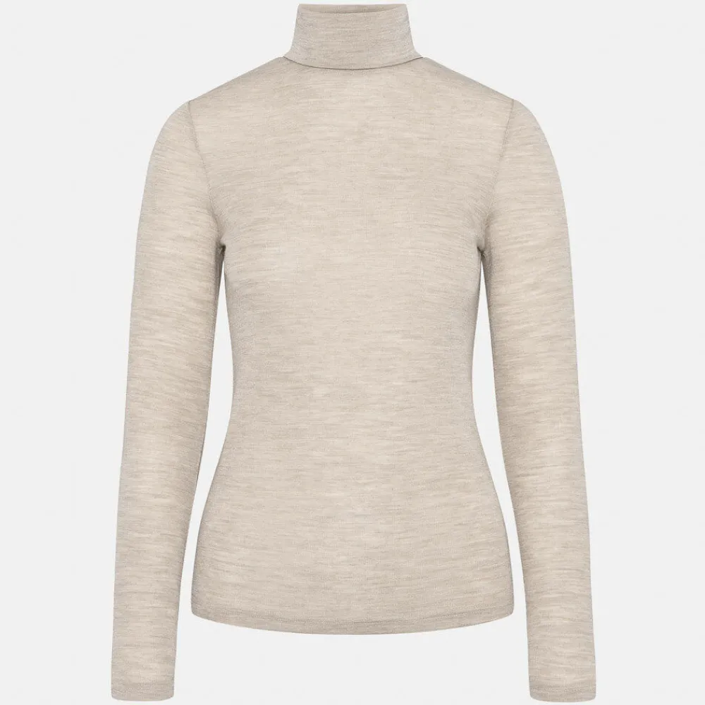 Pierre Robert Overdeler|Gensere-Pologenser Ull Stone Beige