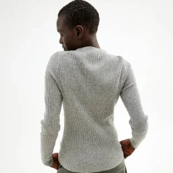 Pierre Robert Overdeler|Sommerull-Ribbestrikket Ullgenser Grey Melange