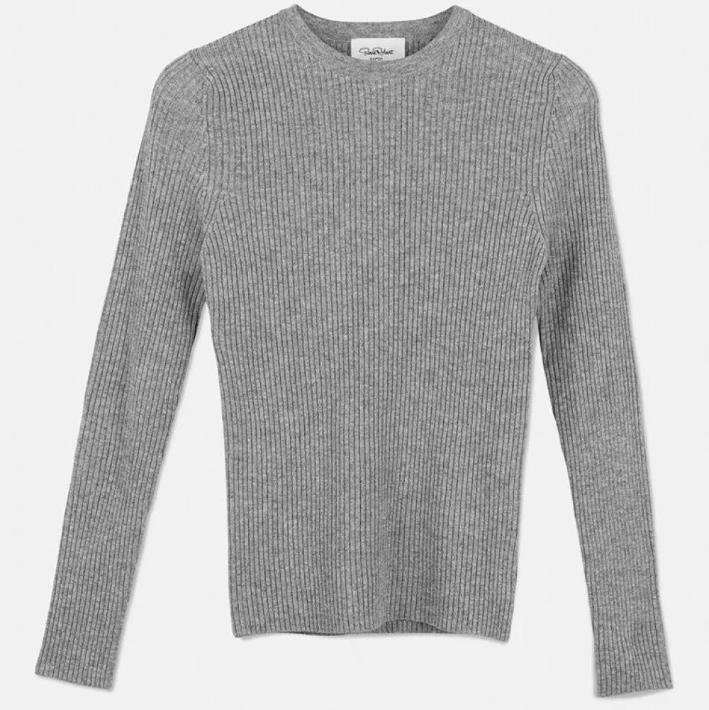 Pierre Robert Overdeler|Sommerull-Ribbestrikket Ullgenser Grey Melange