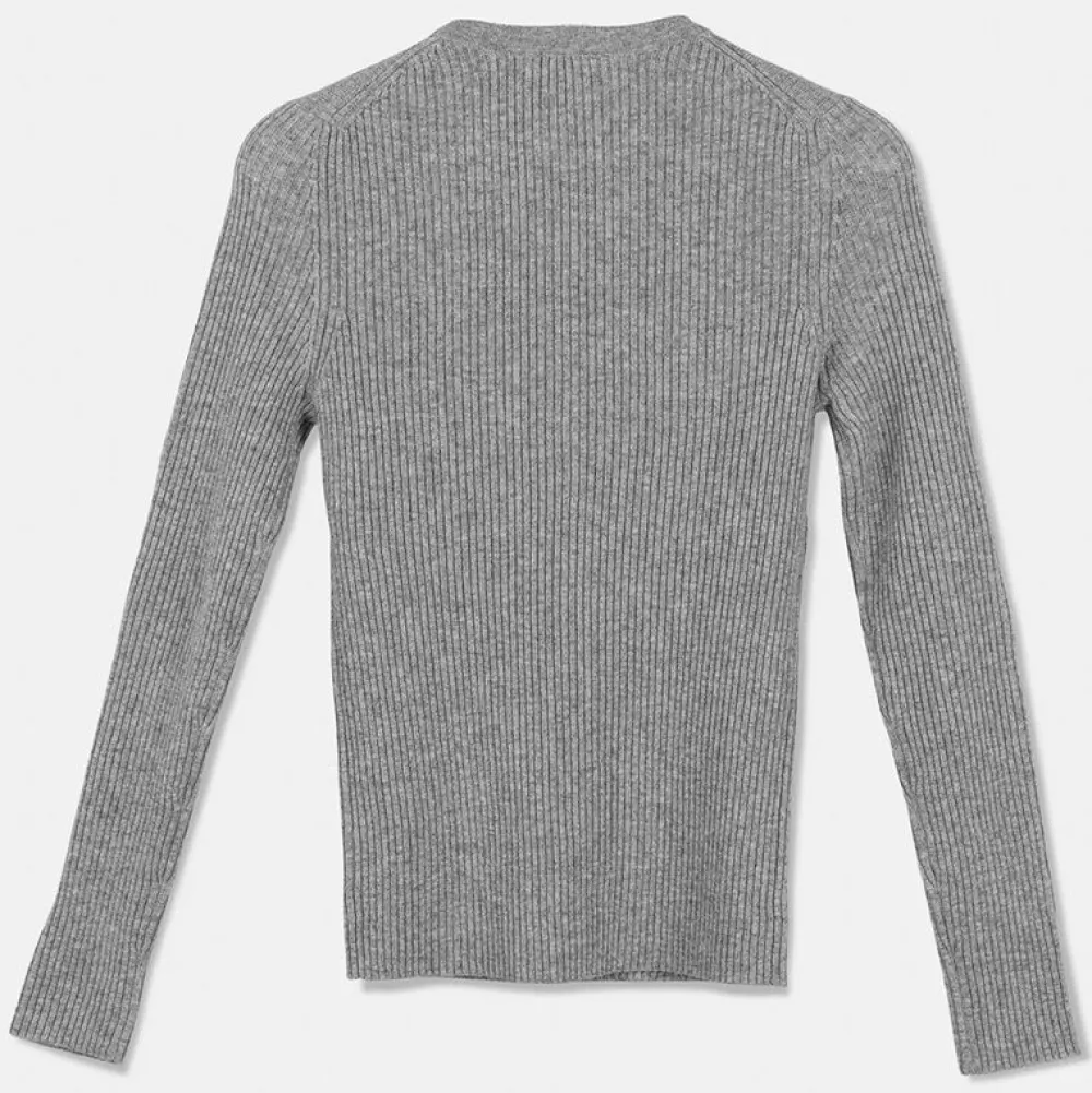 Pierre Robert Overdeler|Sommerull-Ribbestrikket Ullgenser Grey Melange