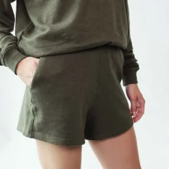 Pierre Robert Underdeler|Loungewear-Shorts Bomull Green Melange