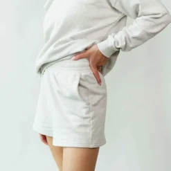 Pierre Robert Underdeler|Loungewear-Shorts Bomull Light Grey Melange