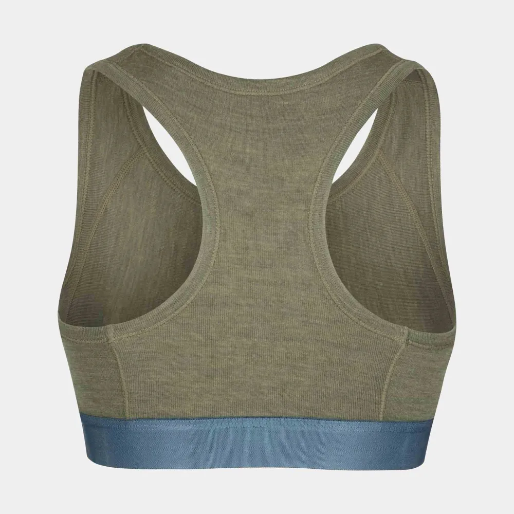 Pierre Robert Ullundertøy|Sommerull-Sports-BH I Merinoull Khaki