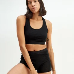 Pierre Robert Ullundertøy|Sommerull-Sports-BH I Merinoull Black Mel