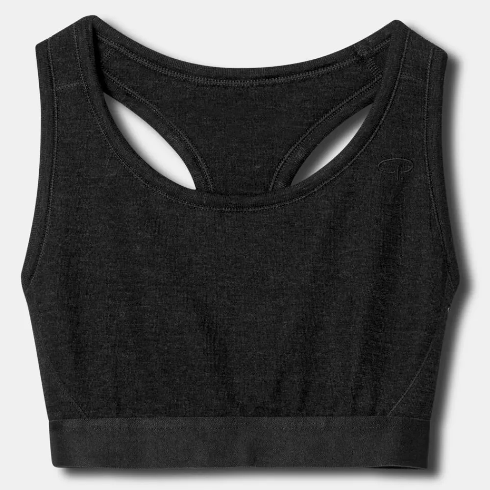 Pierre Robert Ullundertøy|Sommerull-Sports-BH I Merinoull Black Mel
