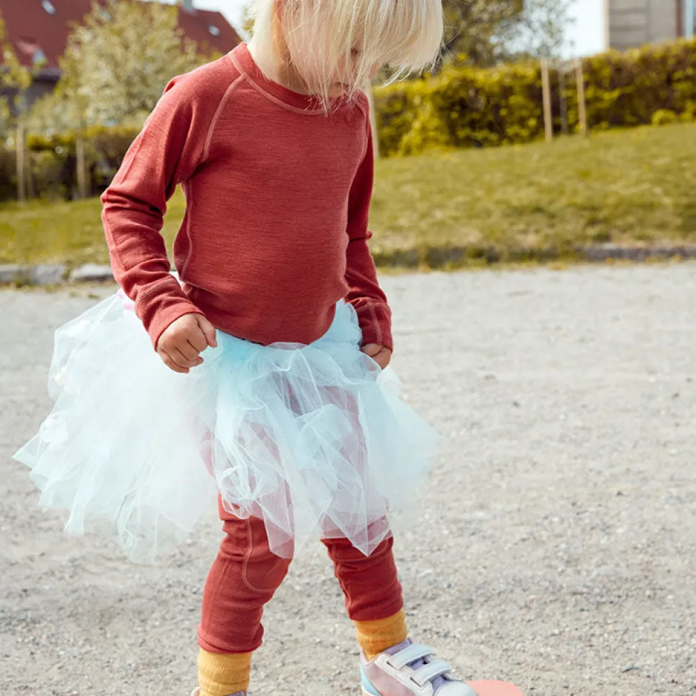 Pierre Robert Underdeler|Ullundertøy-STILONGS ULL BARN 1-8 ÅR Mineral Rust