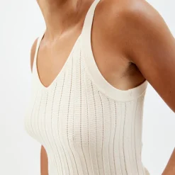 Pierre Robert Loungewear|Singlet-Strikket Singlet Ecru