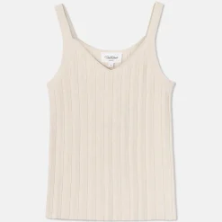 Pierre Robert Loungewear|Singlet-Strikket Singlet Ecru