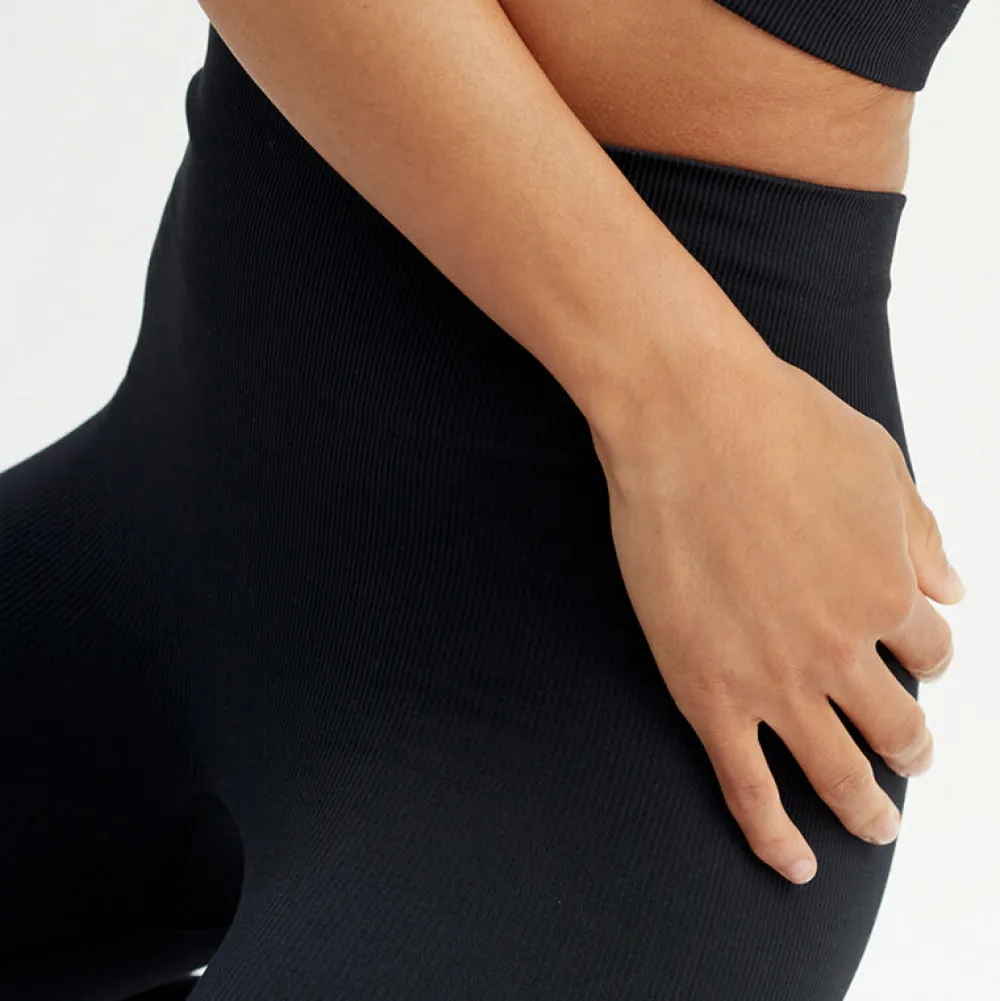 Pierre Robert Treningstights|Underdeler-Tights Rib Black