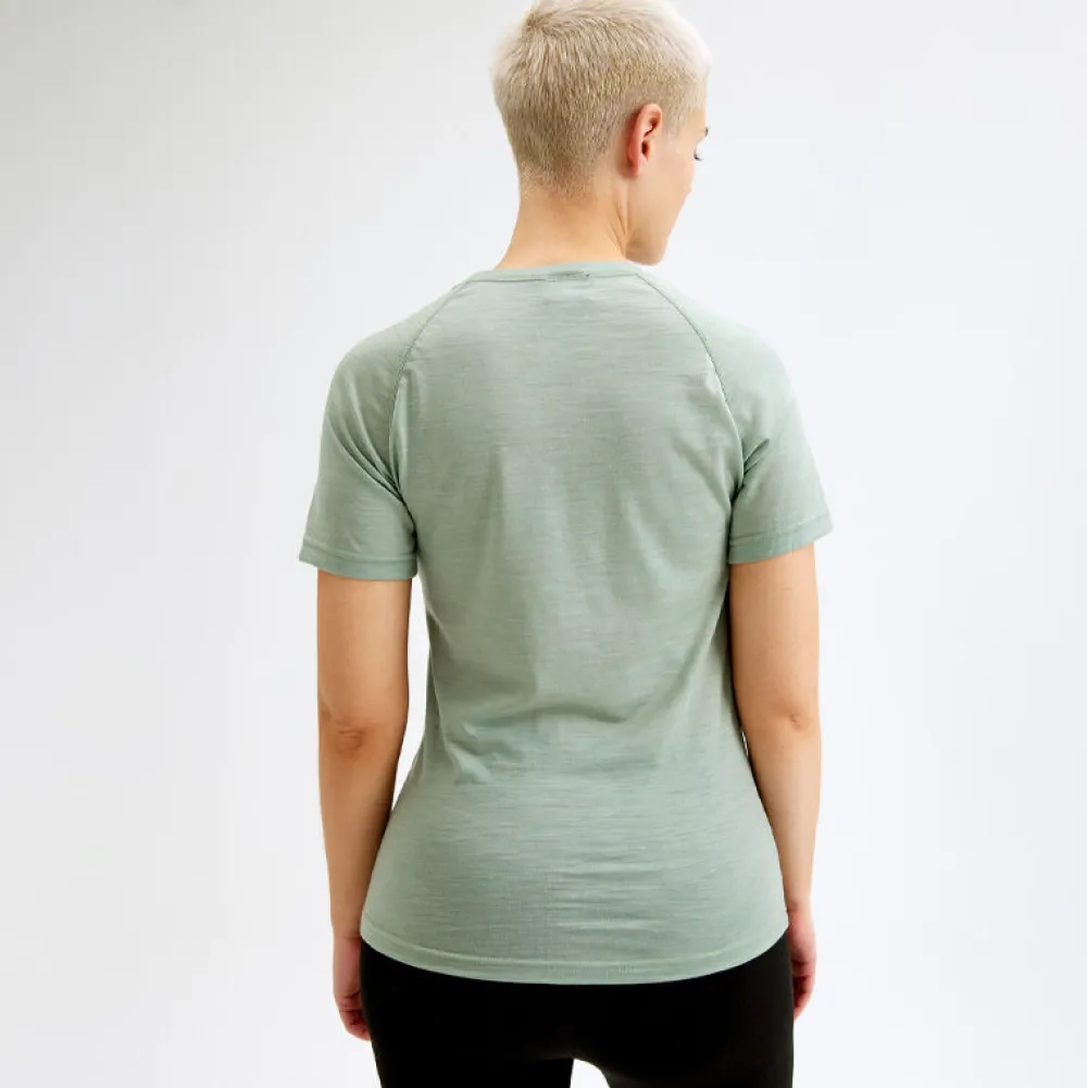 Pierre Robert Ullundertøy|T-Skjorter-T-skjorte I Merinoull Mint Grey