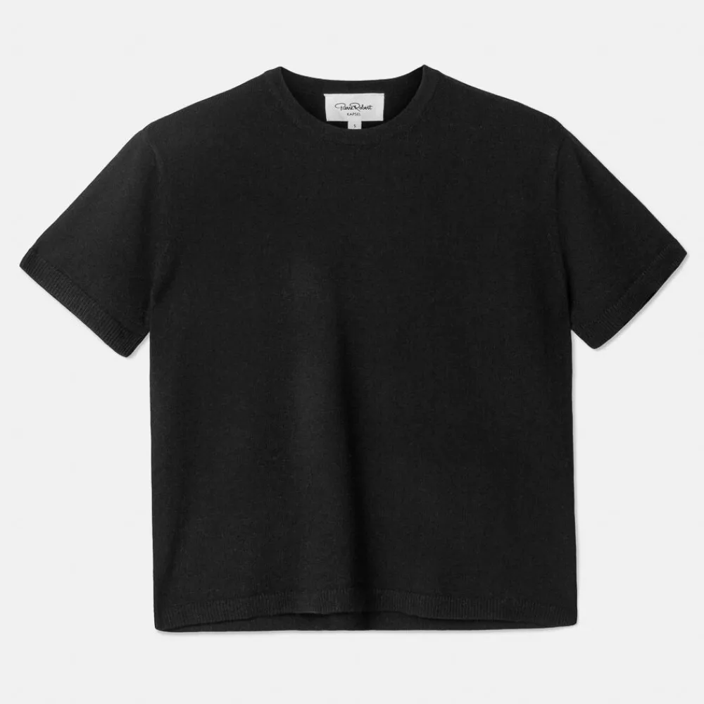 Pierre Robert Overdeler|Sommerull-T-skjorte I Ull Black