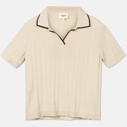 Pierre Robert T-Skjorter|Loungewear-T-skjorte Med Krage Ecru