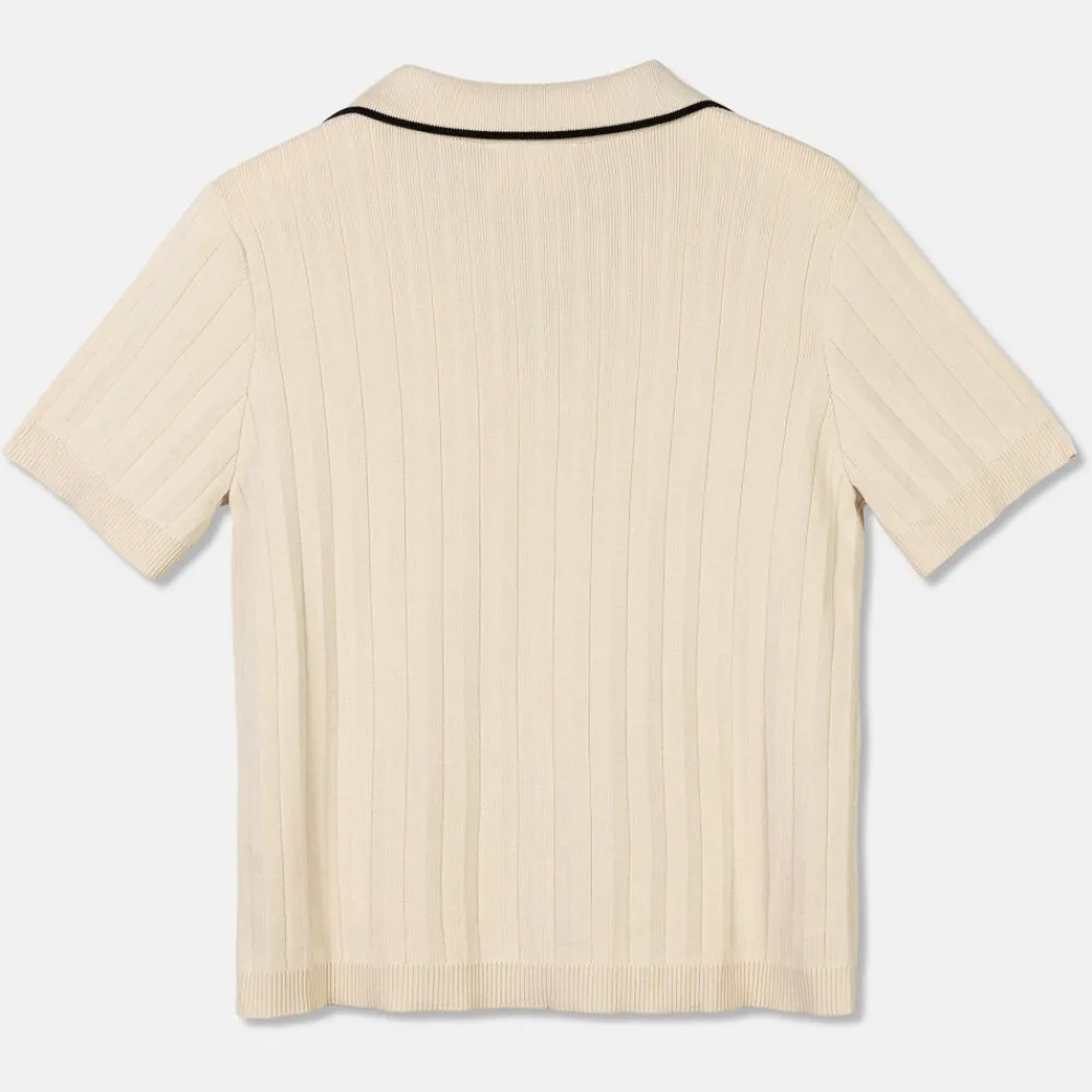 Pierre Robert T-Skjorter|Loungewear-T-skjorte Med Krage Ecru