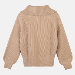 Pierre Robert Overdeler|Gensere-Turtleneck Zip Janka Polliani X Pearl Beige