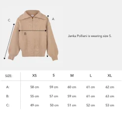 Pierre Robert Overdeler|Gensere-Turtleneck Zip Janka Polliani X Pearl Beige