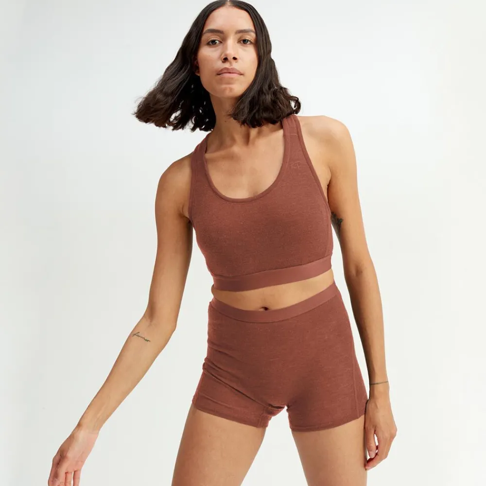 Pierre Robert Ullundertøy|Sommerull-Ullboxer Dame Light Mahogany