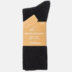 Pierre Robert Ullundertøy|Sokker-Ullsokk Nøstekjærlighet Black Rib