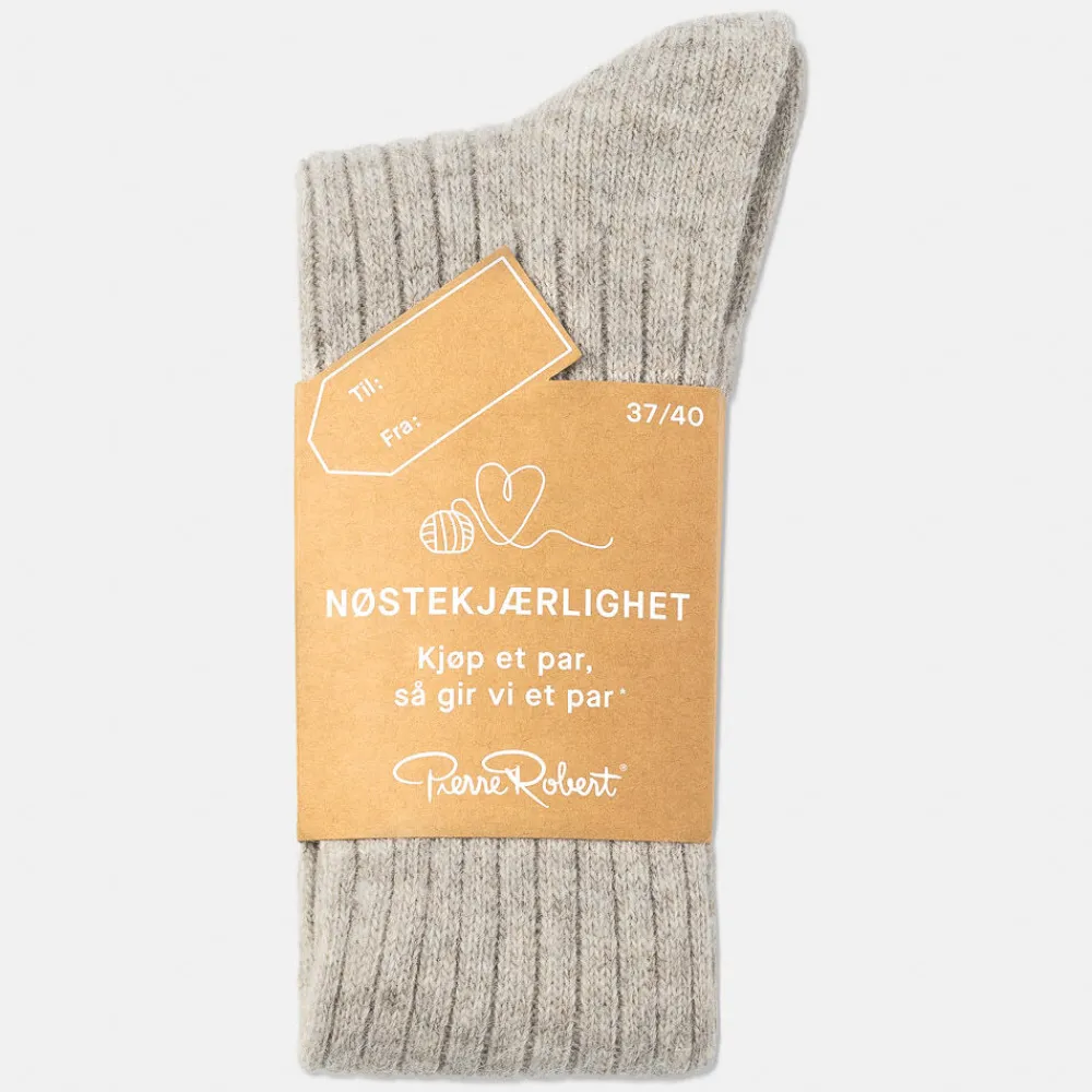 Pierre Robert Ullundertøy|Sokker-Ullsokk Nøstekjærlighet Stone Rib